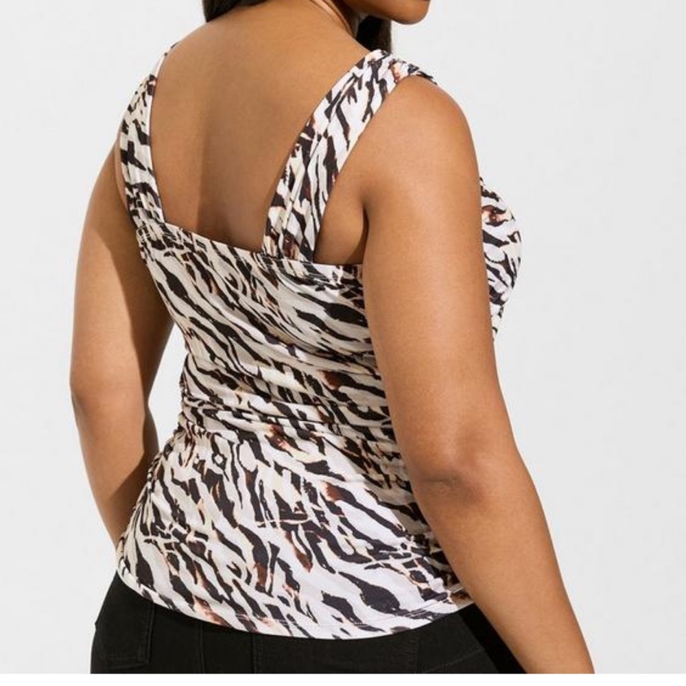Torrid Sweetheart Twist Top- Zebra